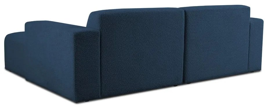 Ciemnoniebieski narożnik z materiału bouclé (lewostronny) Roxy – Scandic
