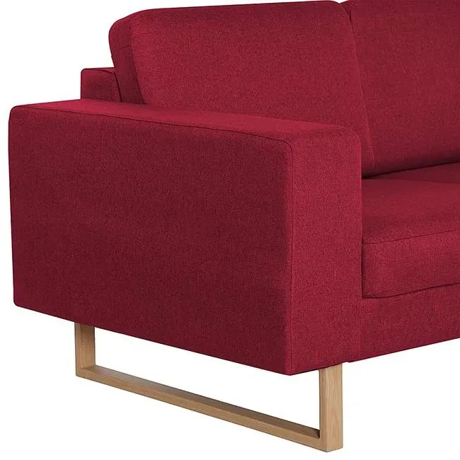 Elegancka trzyosobowa sofa Williams 3x - czerwone wino