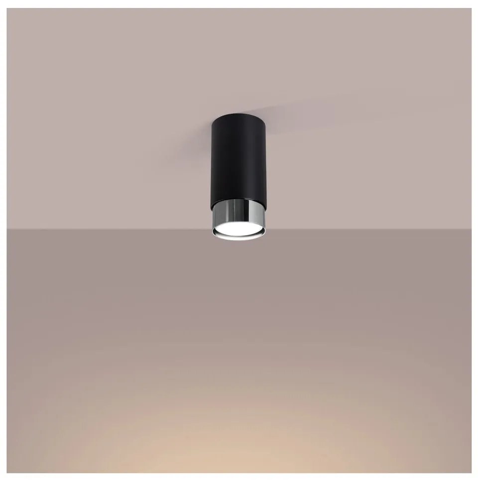Lampa sufitowa w czarno-srebrnym kolorze Crown – Sollux
