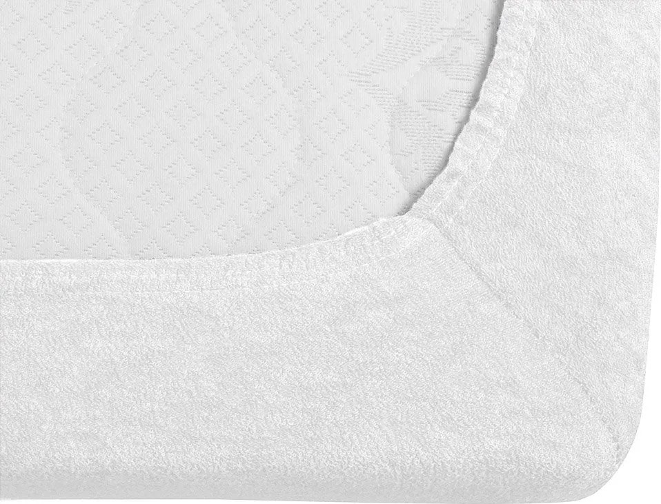 PrzytulneMieszkanie.pl Prześcieradło frotte MOLTON białe 180 x 200 cm