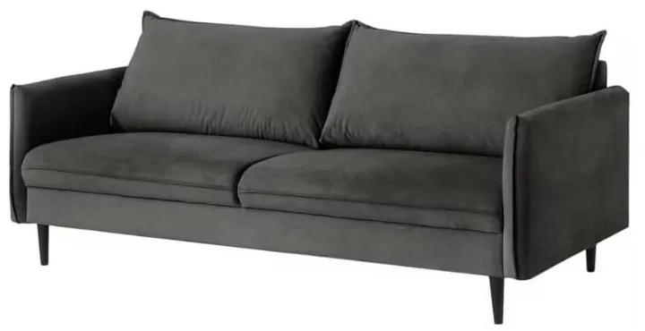 Ciemnoszara aksamitna sofa 203 cm Juli – Ropez
