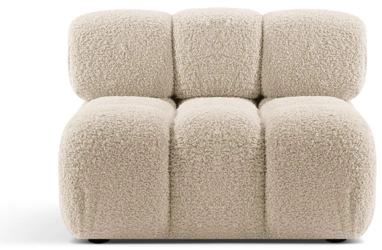Beżowy moduł sofy z materiału bouclé (moduł środkowy) Bellis – Micadoni Home