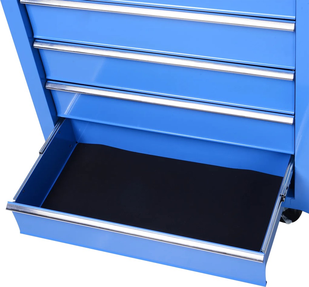 Szafka narzędziowa wózek 5 szuflad niebieski homcom