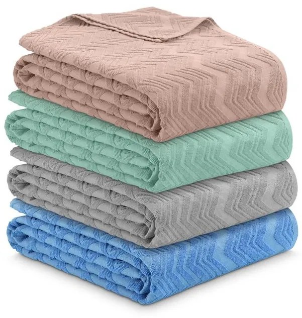 Koc frotte 130x190 cm różowy