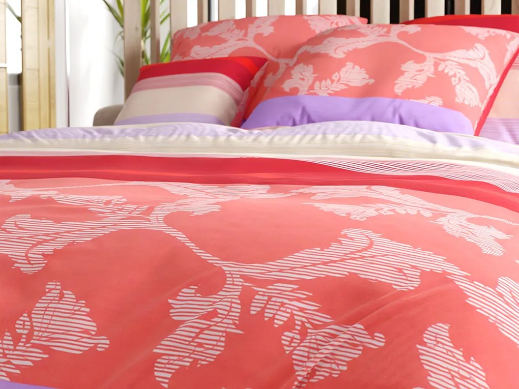 PrzytulneMieszkanie.pl PrzytulneMieszkanie.pl Pościel z bawełny Renforcé IMARA czerwona Rozmiar pościeli: 2 szt 80 x 80 cm | 200 x 220 cm