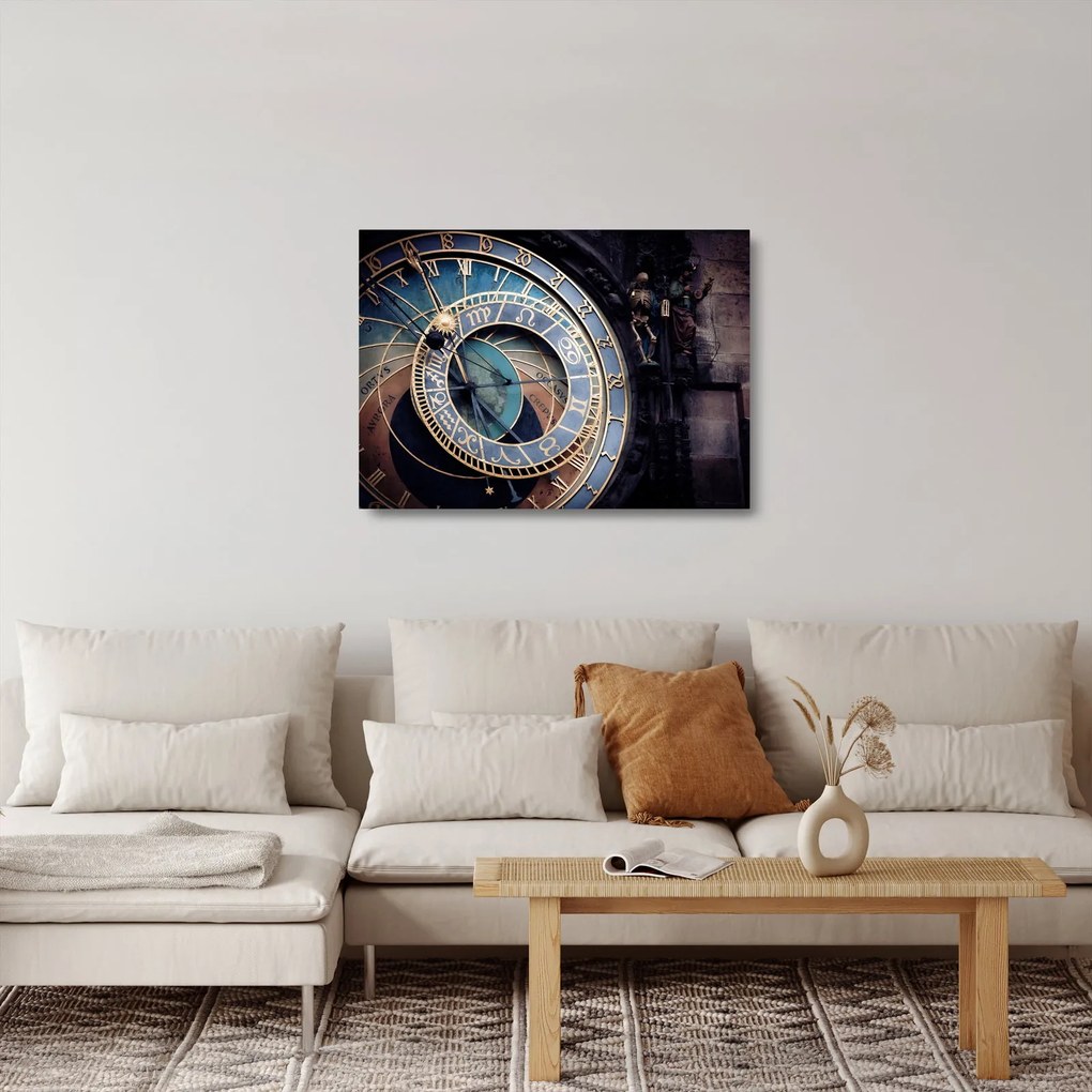 Obraz na szkle - Praski zegar astronomiczny, Praga (70x50 cm)
