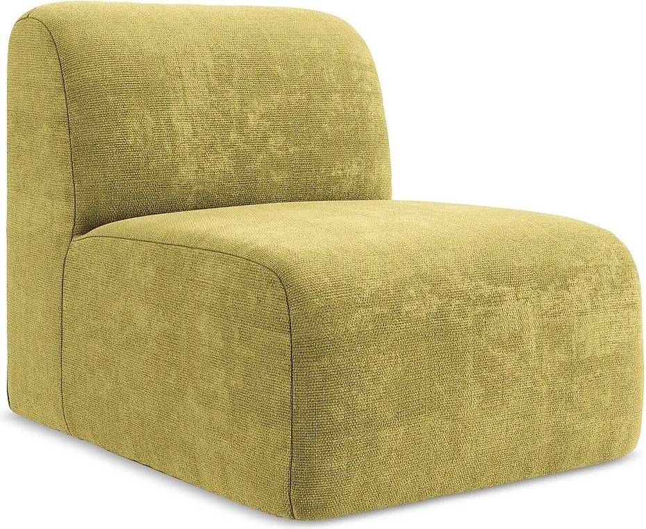 Moduł - z tkaniny szenilowej - limonkowy - LANI