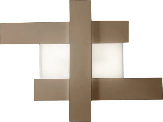 Nowoczesna lampa ścienna LED 30W, gołębia szarość, geometryczna stal, 3000K, 2620 lm, szer. 65,5 cm, IP20