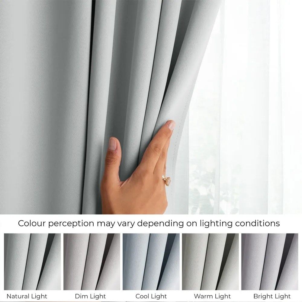 Jasnoszara zasłona zaciemniająca 140x270 cm Eyelets – Restilo