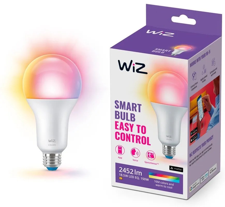 Inteligentna żarówka LED z gwintem E27, 19 W – WiZ