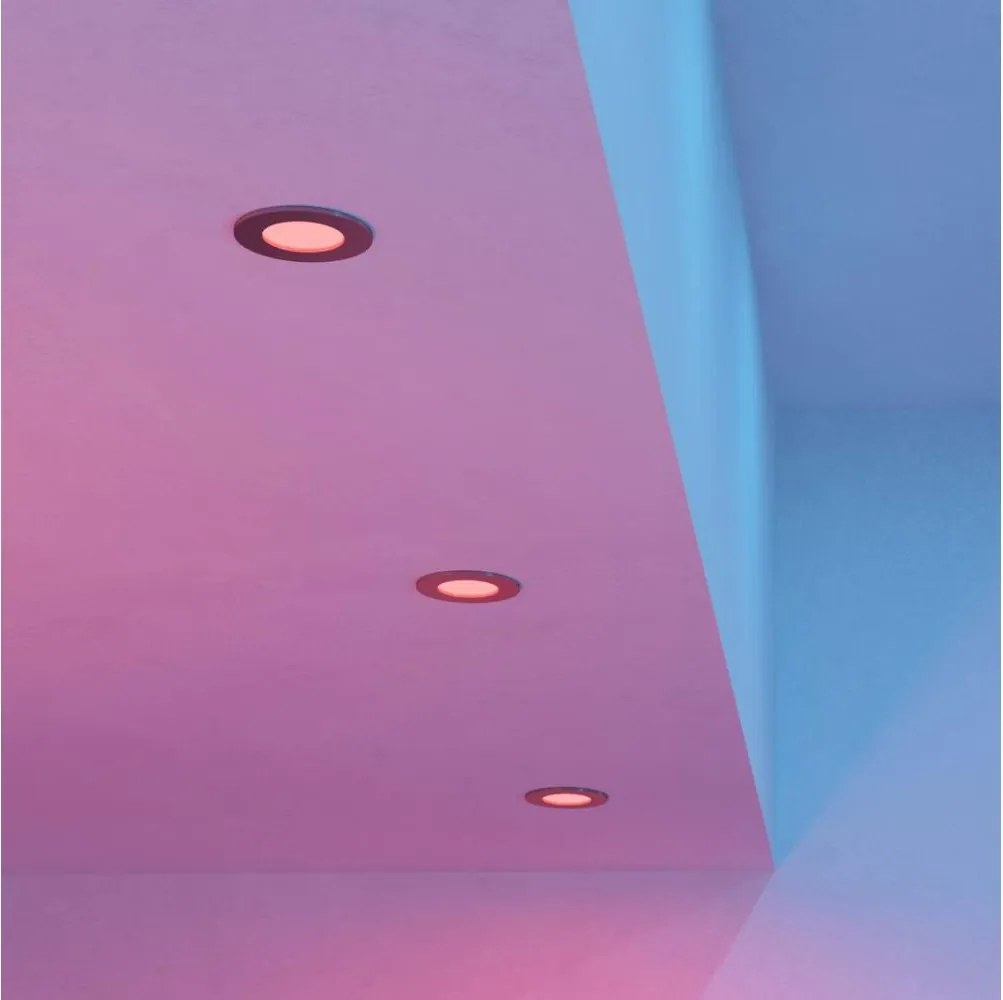 Eglo 901434 - ZESTAW 3x LED RGBW, oświetlenie sufitowe z podświetleniem FUEVA-Z LED/2,8W/230V 8,8cm IP44 chrom