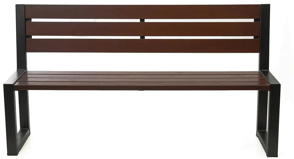 Nowoczesna industrialna ławka palisander H3-G08