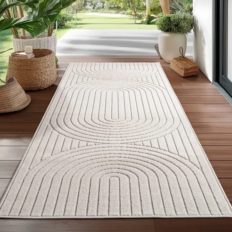 Dywan uniwersalny Nova 3D kremowy 80 cm x 250 cm
