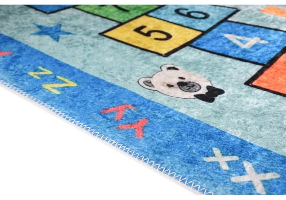 Niebieski dziecięcy dywan do zabawy odpowiedni do prania 80x120 cm Hopscotch Blue – Vitaus