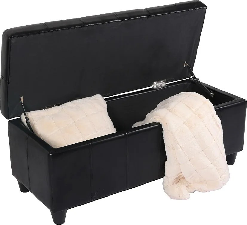 Ławka z  schowkiem Arezzo,  czarna