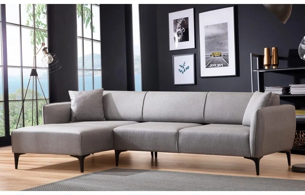 Jasnoszara sofa narożna Belissimo, narożnik lewy – Balcab Home