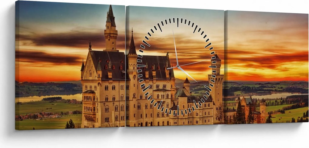 Obraz - Tyskland (z zegarem) (90x30 cm)