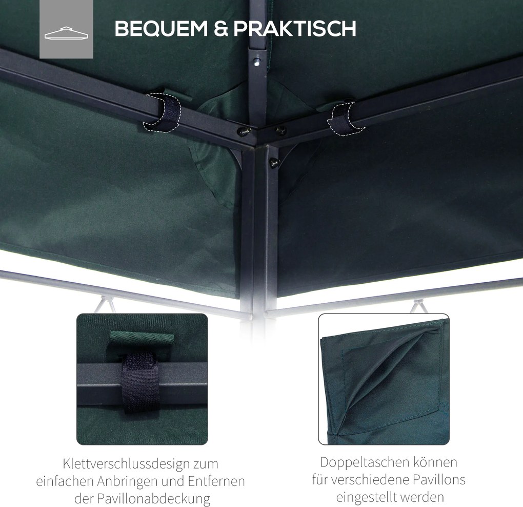 Zapasowy dach do metalowego pawilonu ogrodowego namiot imprezowy namiot ogrodowy 3x4 | Aosom.pl