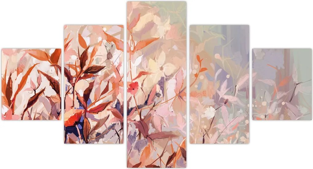 Obraz - Malowanie pastelami jesieni (125x70 cm)