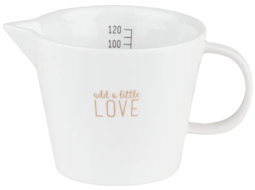 Biały porcelanowy dzbanek na mleko ADD A LITTLE LOVE
