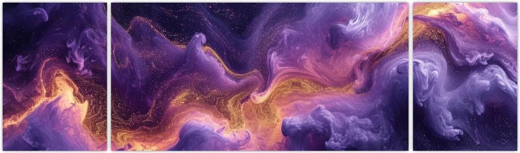 Obraz - Fioletowa Mgławica (170x50 cm)