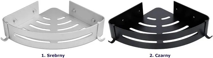 Czarna nowoczesna półka prysznicowa S6-B34