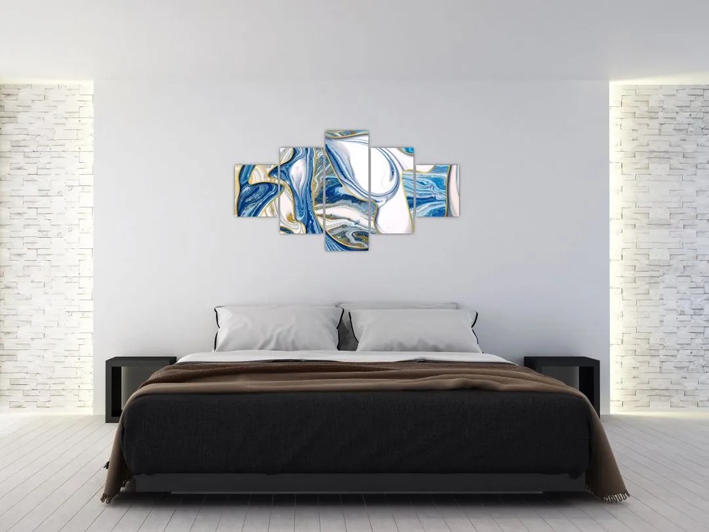 Obraz - Fale z marmuru (125x70 cm)