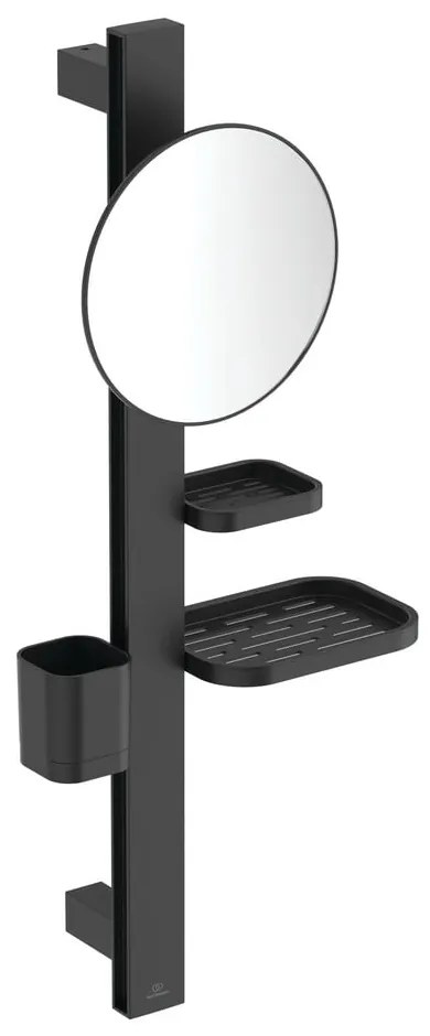 Lustro z półką/z wieszakiem ścienne ø 20,5 cm ALU+ – Ideal Standard