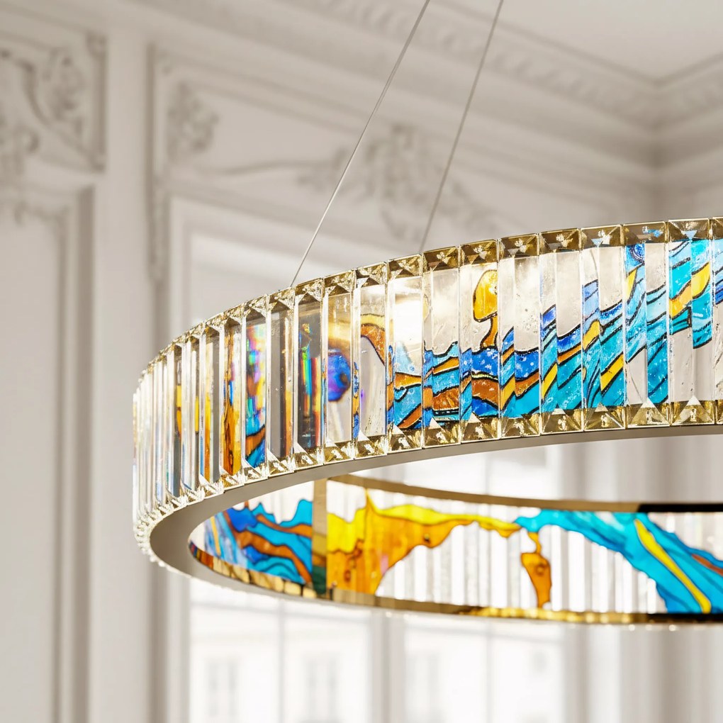 LAMPA SUFITOWA WISZĄCA LED APP1748-CP 60CM