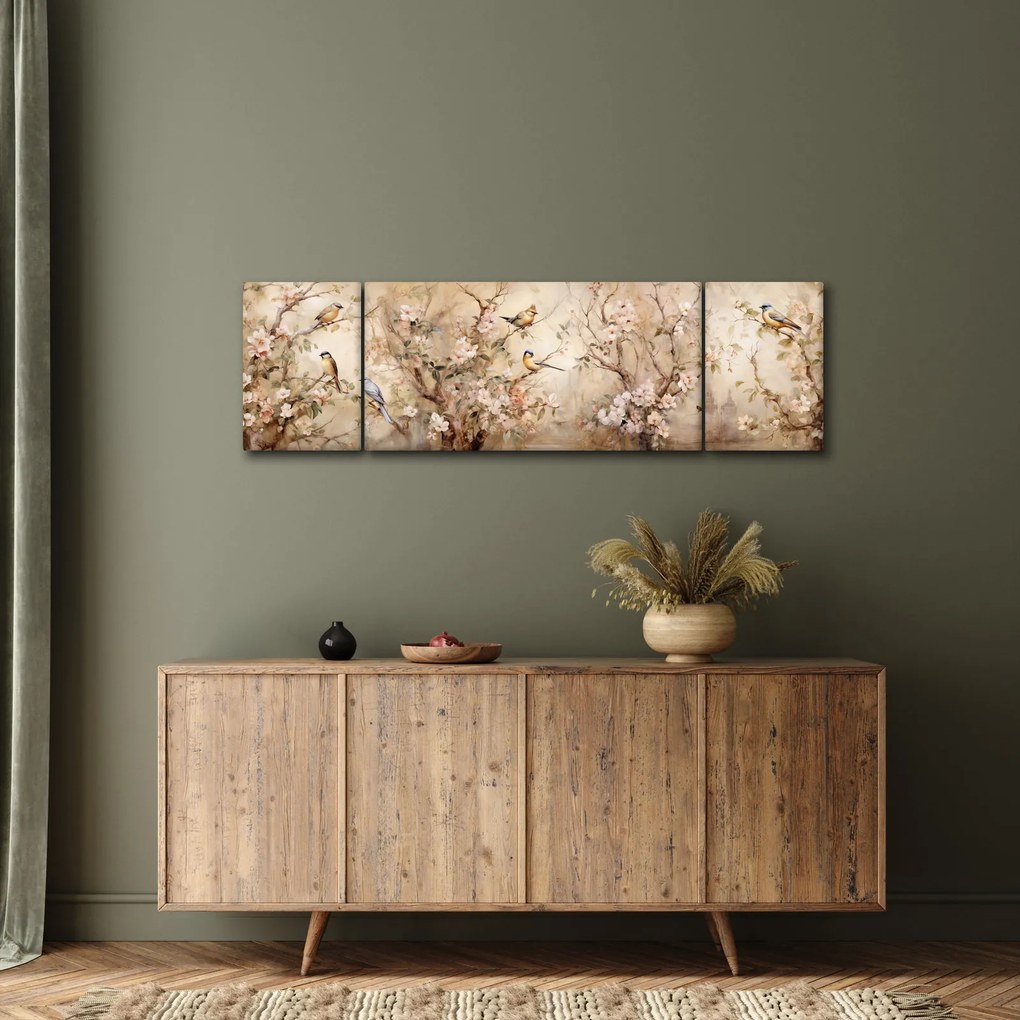 Obraz - Obraz ptaka w stylu vintage II. (170x50 cm)