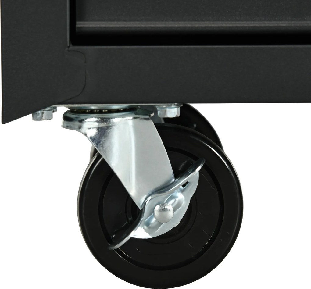 DURHAND Wózek narzędziowy, 2 małe i 5 dużych szuflad, stal, do 150 kg, 69 x 33 x 75 cm, czerwony | Aosom PL