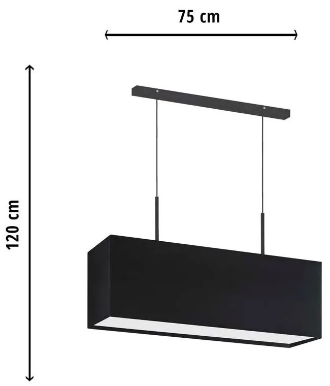 Skandynawska lampa wisząca na czarnym stelażu - A9-E54