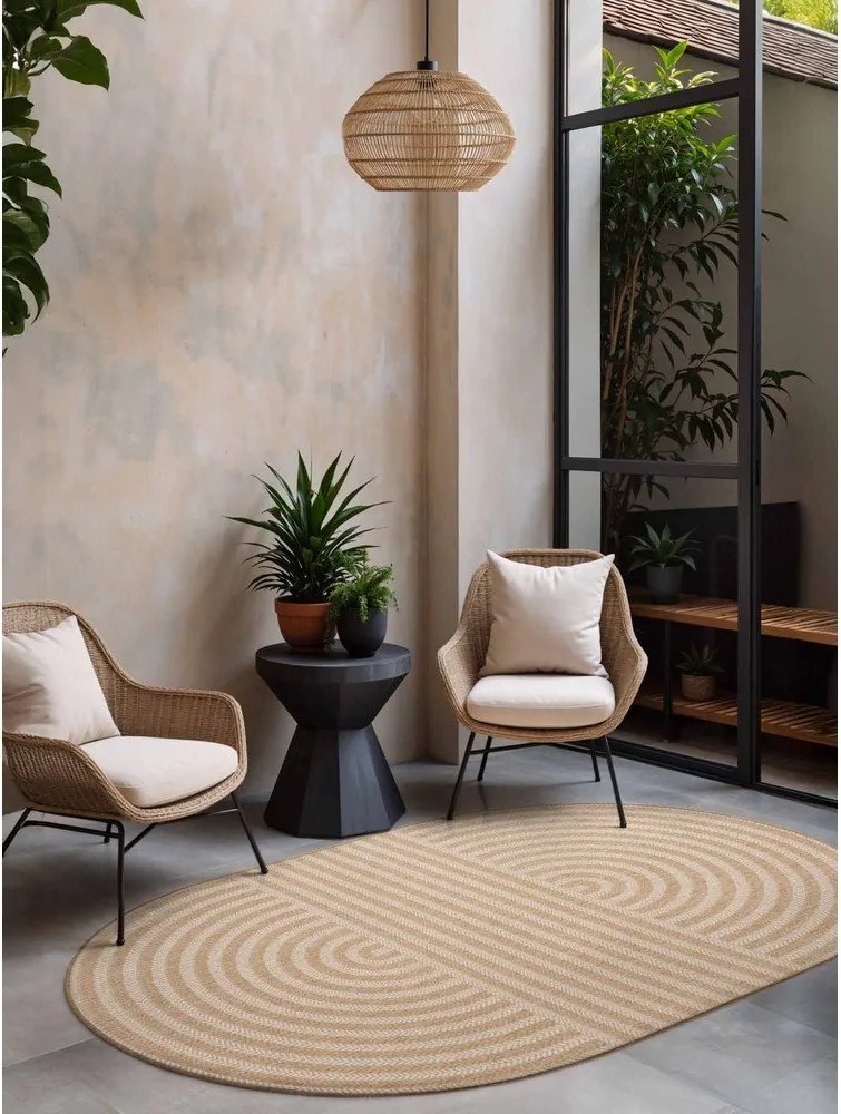 Kremowo-naturalny dywan odpowiedni na zewnątrz 160x230 cm Haringey Woodfield – Ted Baker