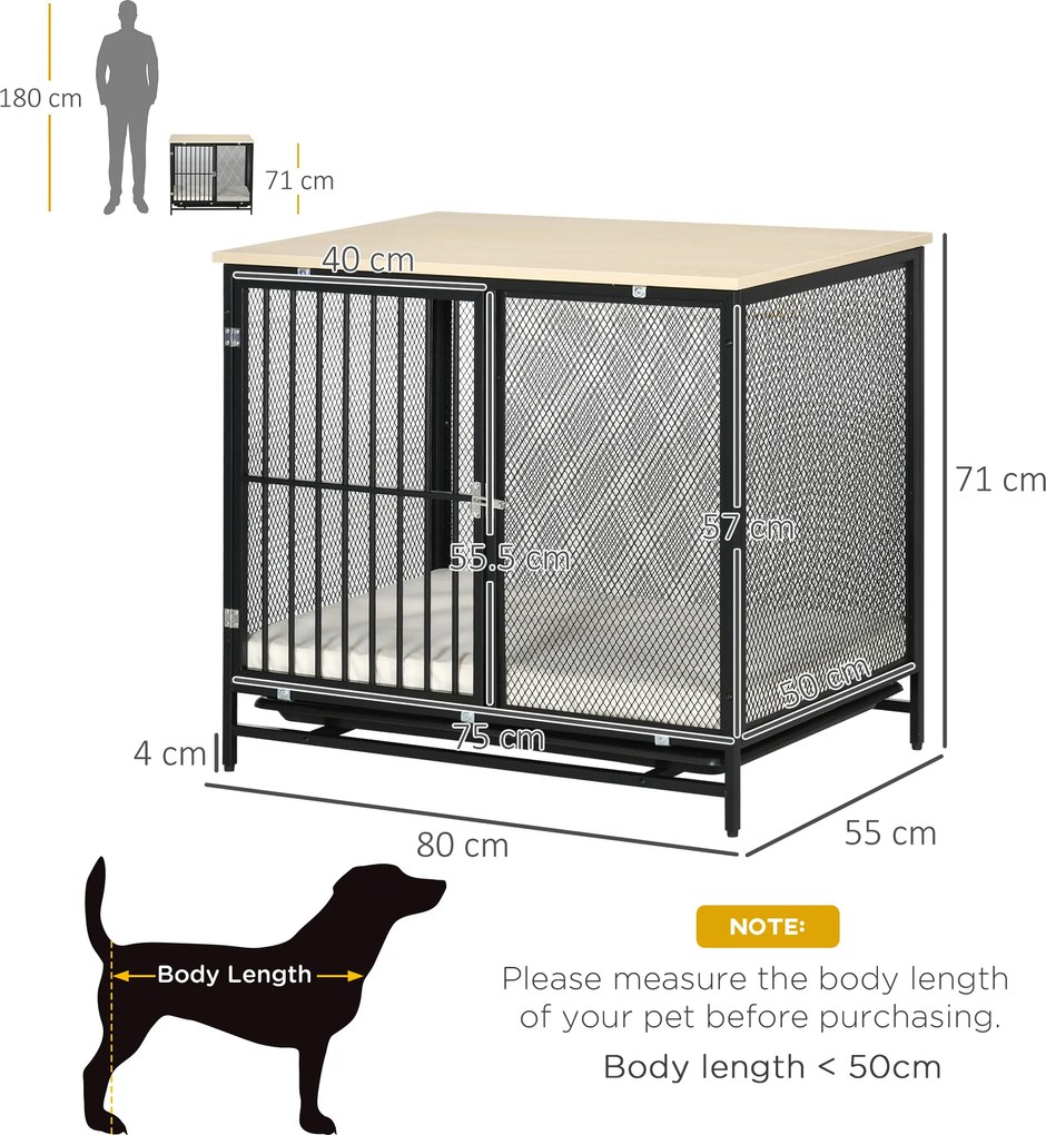 PawHut Wytrzymała klatka dla psa domek dla zwierząt domowych metalowa składana boks dla psa | Aosom PL