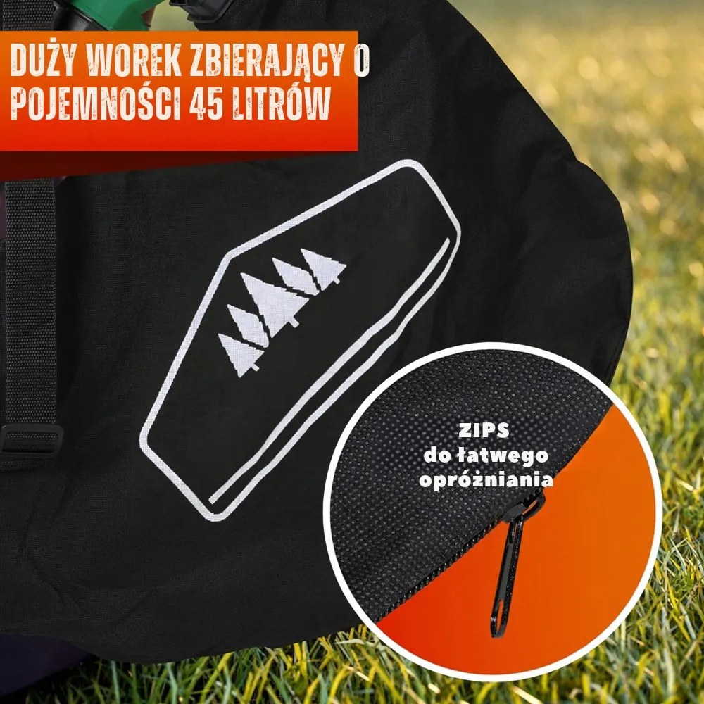 Elektryczny odkurzacz do liści wolf, 3 w 1 Gardebruk