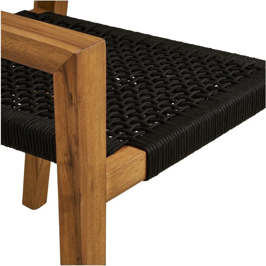 Czarne drewniane krzesło ogrodowe Anzio – House Nordic