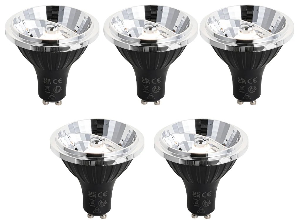 Zestaw 5 ściemnialnych żarówek LED GU10 70mm 6.5W 600 lm 3000K
