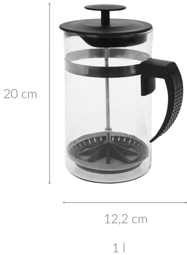 Zaparzacz do kawy/herbaty, tłokowy, 1L