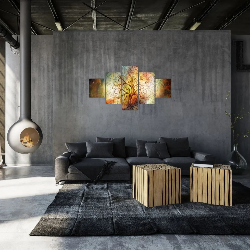 Abstrakcyjny obraz drzewa (125x70 cm)