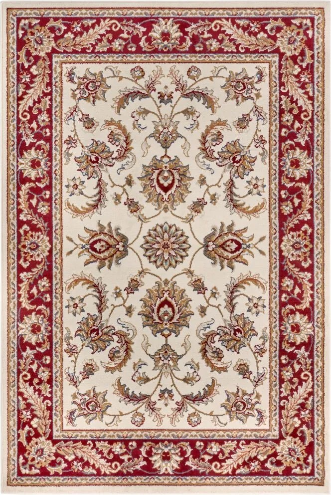 Dywan Luxor Perski Florystyczny kremowo - czerwony 160 cm x 235 cm