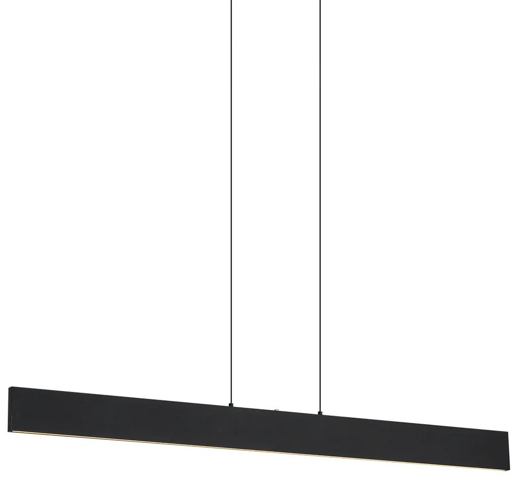 Nowoczesna lampa wisząca czarna z wbudowaną diodą LED z 3-stopniową regulacją ściemniania - Straight Nowoczesny Oswietlenie wewnetrzne