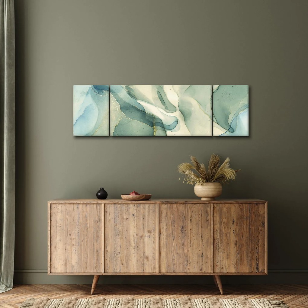 Obraz - Atramentowa abstracja (170x50 cm)