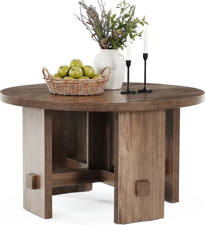 Okrągły stolik kawowy z podstawą, 80 cm, mały stolik centralny w kształcie koła