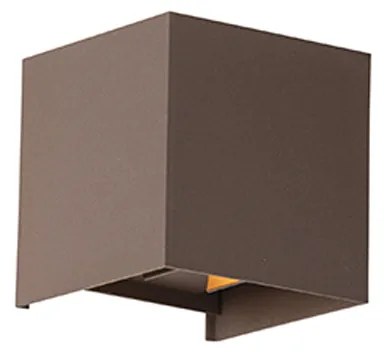Lampa ścienna zewnętrzna brązowa w kolorze rdzy z diodą LED 2-światłową IP54 - Edwin