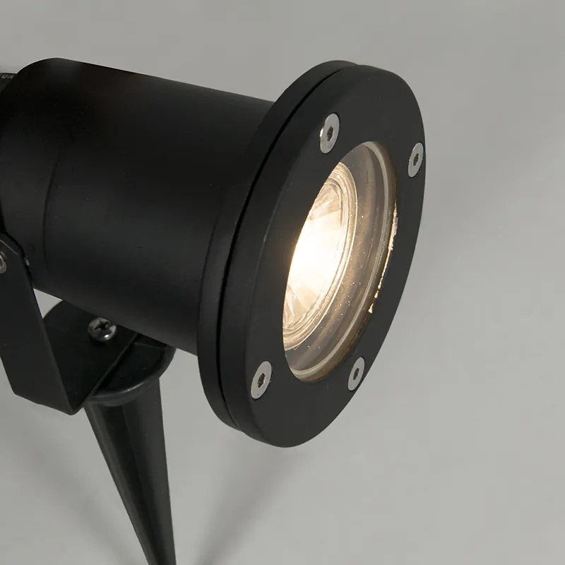 Zestaw 3 inteligentnych reflektorów ogrodowych czarnych z kablem i wtyczką 230 cm IP65 - Basic