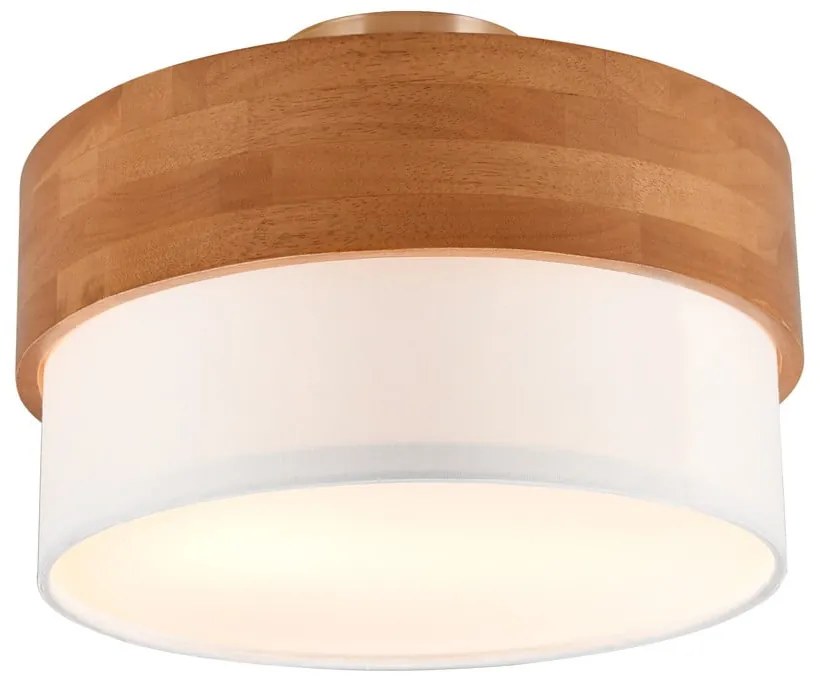 Biało-naturalna lampa sufitowa z tekstylnym kloszem Seasons – Trio