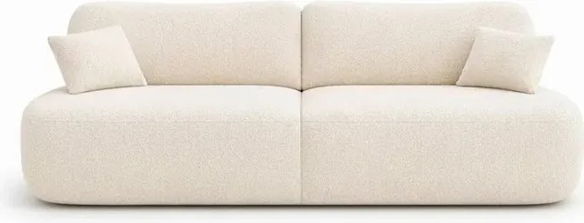 Sofa AVERIO Rozkładana Dwuosobowa Kremowa Boucle Nowoczesna
