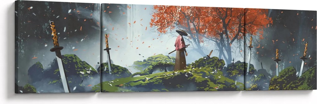 Obraz - Ilustracja przedstawiająca Ogród Mieczy (170x50 cm)