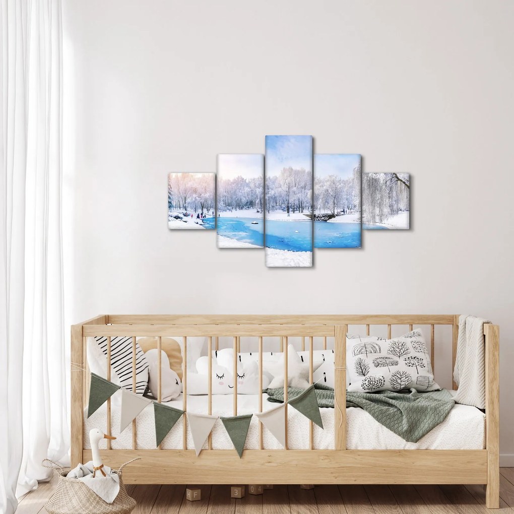 Obraz - Lodowe jezioro (125x70 cm)
