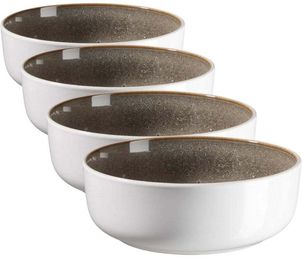 Mäser Zestaw głębokich talerzy Lunaria Brown 18cm, 4 szt.